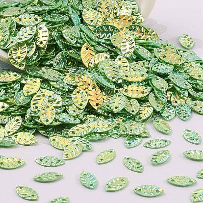 Plastic Sequins Beads, Golden Sheen, Sewing Craft Decorations, Leaf