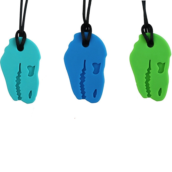 Подвески из пищевого силикона в виде динозавра, изготовление ожерелий diy