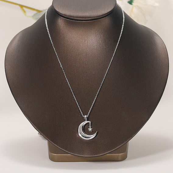 Латунные ожерелья с подвесками в виде звезд и луны для повседневной работы и отдыха