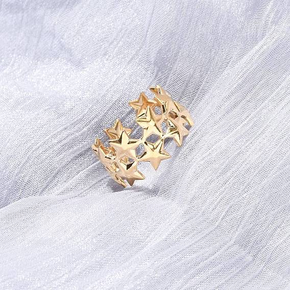 304 открытые манжеты из нержавеющей стали для женщин, звезда, ионное покрытие (ip)