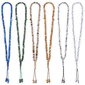 6шт. 6 цвета мусульманские акриловые круглые четки браслеты, браслеты из бисера мала для мужчин и женщин