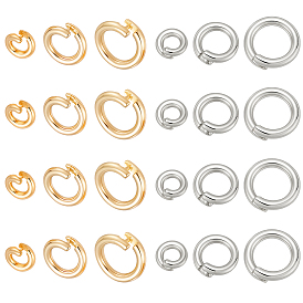 24шт. 6 варианты латунных соединительных колец с фиксатором, открытый круг