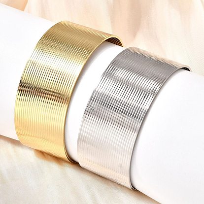 304 из нержавеющей стали манжеты браслеты, широкие браслеты для женщин