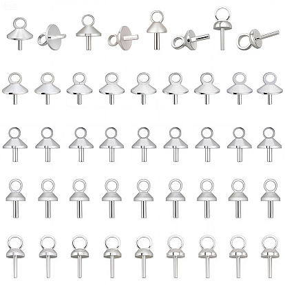 200 шт. 4 стили латунные скобы для крепления колышков, держатели чашки, за половину пробурено бисера