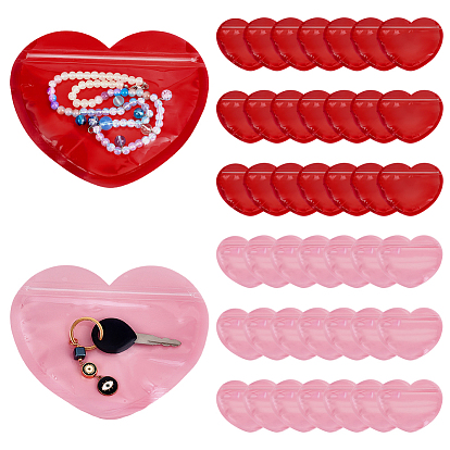 200шт. 2 цвета ПВХ инь-ян подарочные пакеты с застежкой-молнией, Самозаклеивающиеся пакеты в форме сердца