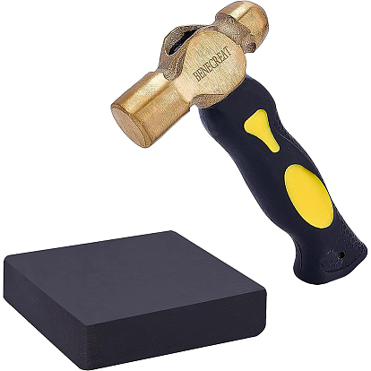 Наборы инструментов, с эластичным резиновым блоком и латунными молотками