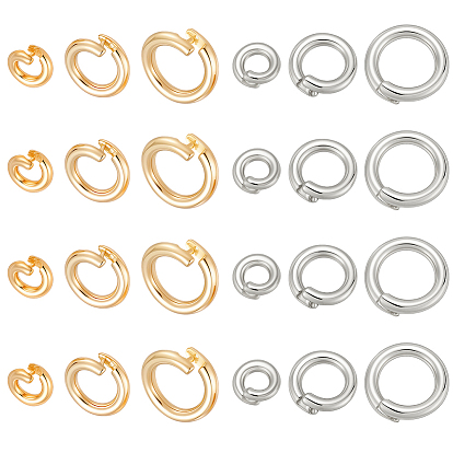 24шт. 6 варианты латунных соединительных колец с фиксатором, открытый круг