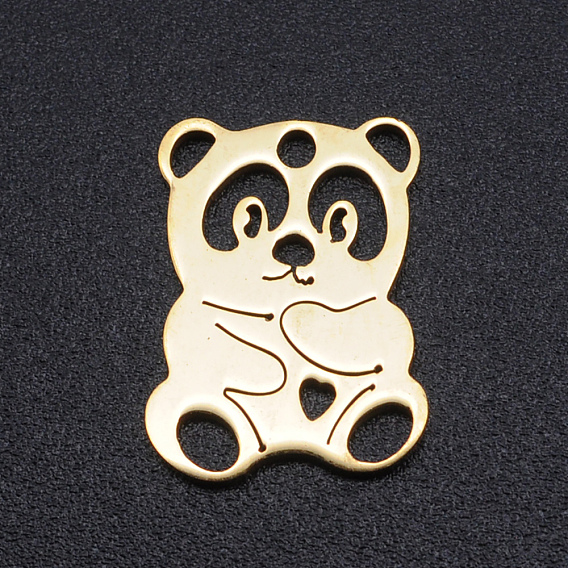 201 Edelstahl Anhänger, Panda