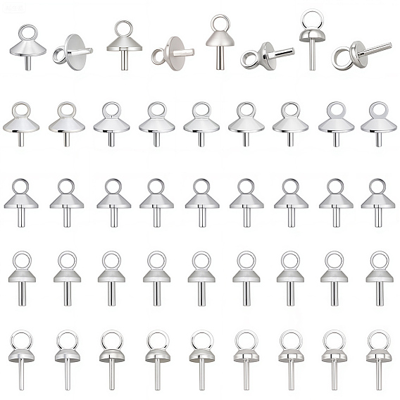 200 шт. 4 стили латунные скобы для крепления колышков, держатели чашки, за половину пробурено бисера