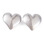 304 boucles d'oreilles en acier inoxydable pour femmes, cœur