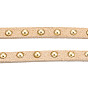 Faux Suede Cord, with Golden Tone Alloy Rivet, For Punk Rock Jewelry Making