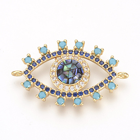 Латунные микро проложить кубических ссылки циркония, с оболочкой, без кадмия и без свинца, злые глаза