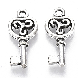 Tibetan Style Alloy Pendants, Cadmium Free & Lead Free, Key