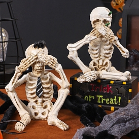 Хэллоуин тематика смоляные скелеты витрина украшения, украшение домашнего офиса
