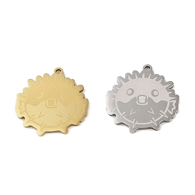 201 Stainless Steel Pendants, Puffer Charm
