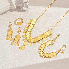 Винтажные браслеты, серьги, ожерелья и кольца в арабском стиле с кисточками из латуни для свадеб и торжеств