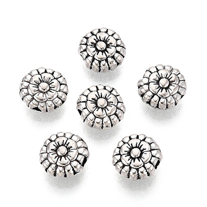 Сплавочные овальные бусины тибетского стиля , цветок