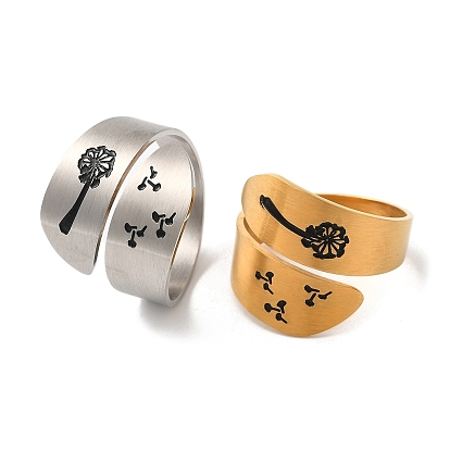 Одуванчик 304 открытые манжеты из эмали из нержавеющей стали, для женщин