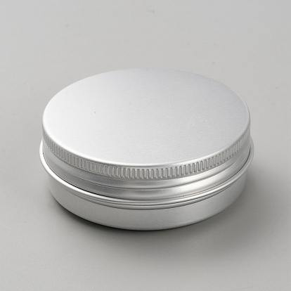 Round Aluminium Tin Cans, Aluminium Jar with Screw Lid, Storage Containers for Cosmetic
