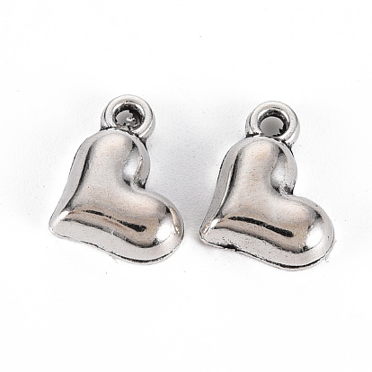 Tibetan Style Alloy Charms, Lead Free & Cadmium Free, Heart