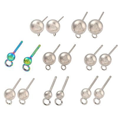 304 Выводы серьги из нержавеющей стали шпилька, круглые