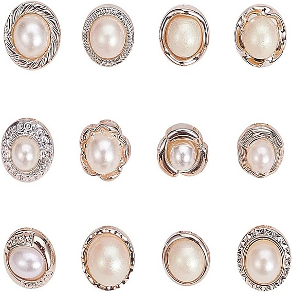 Кнопки пластиковых хвостовиков, 1-луночное, искусственные жемчужные пуговицы, разнообразные