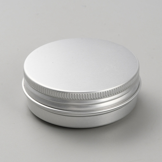 Round Aluminium Tin Cans, Aluminium Jar with Screw Lid, Storage Containers for Cosmetic