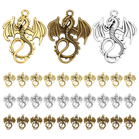 Сплавочные подвески тибетского стиля, дракон