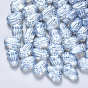 Transparent Spray Painted Glass Beads, Pakchoi