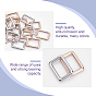 CHGCRAFT 16Pcs 2 Colors Alloy Bag Lock Catch Clasps, Rectangle, for Bag Accessories