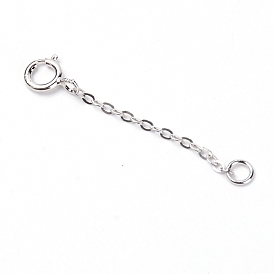 925 Sterling Silver Chain Extender, with Clasps & Curb Chains