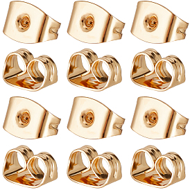 100 шт. Латунные гайки для ушей, спинки фрикционных серег для сережек-гвоздиков