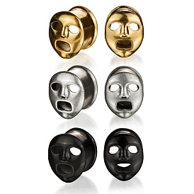 Хеллоуин призрачное лицо латунные и сплавные ушные туннели