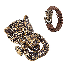 1латунные бусины для повседневного ношения, бусины из парашютной нити, Металлические подвески для ножа, ремешок, брелок, браслет