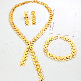 Комплекты из сплава цепочек, браслетов, серег и ожерелий для женщин