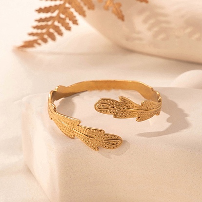 Лист 304 браслеты-манжеты из нержавеющей стали для женщин