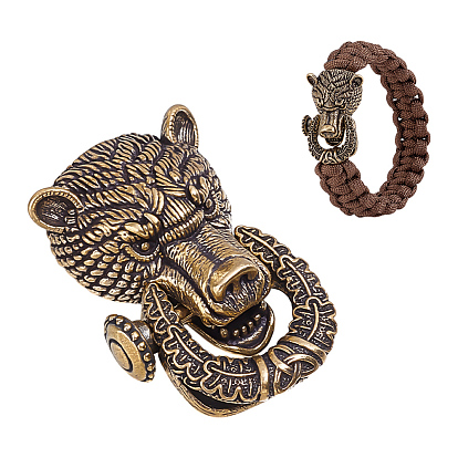 1латунные бусины для повседневного ношения, бусины из парашютной нити, Металлические подвески для ножа, ремешок, брелок, браслет