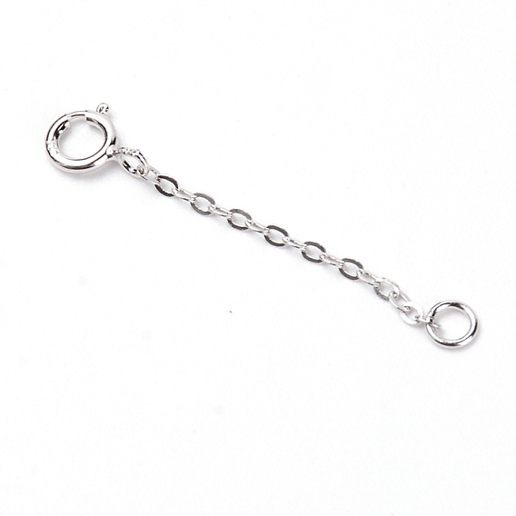 925 Sterling Silver Chain Extender, with Clasps & Curb Chains