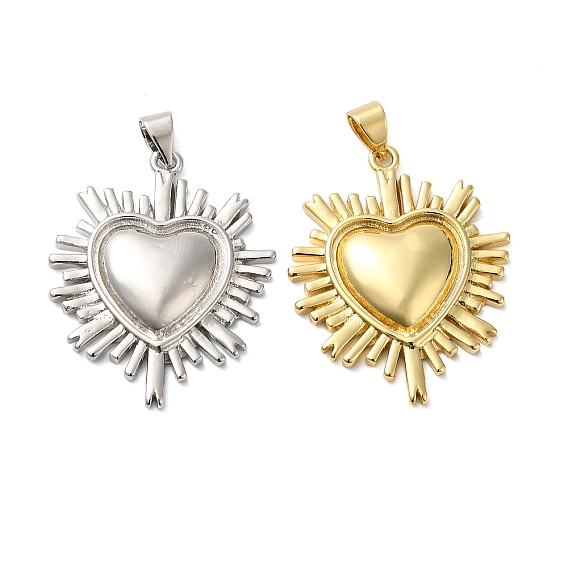 Латунные подвески, без кадмия и без свинца, сердце