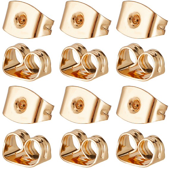 100 шт. Латунные гайки для ушей, спинки фрикционных серег для сережек-гвоздиков