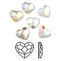 K 9 кабошоны из стеклянного страза, плоская задняя и задняя, граненые, сердце