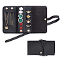 2Pcs PU Leather Jewelry Rolls for Rings Earrings Necklaces, Rectangle