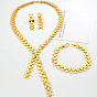 Комплекты из сплава цепочек, браслетов, серег и ожерелий для женщин