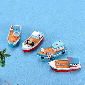 Miniature Ship Display Decorations, Resin Vehicle for Micro Landscape, Dollhouse Decor