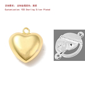 Стойки обшивки латунные подвески, долговечный, без кадмия и без свинца, сердце прелести