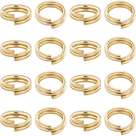 120шт. латунные разрезные кольца, без свинца и без кадмия, кольца с двойной петлей