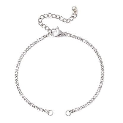 2.5мм 304 изготовление браслетов из нержавеющей стали с панцирным плетением, с пластиковыми чарами ccb