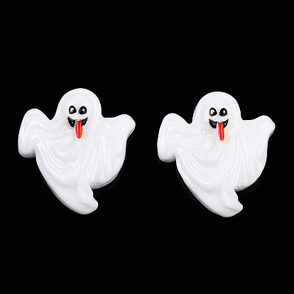 Halloween Opaque Resin Cabochons, Ghost