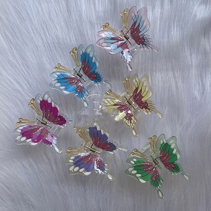 Пластиковые заколки для волос с когтями бабочки, аксессуары для волос для женщин и девочек