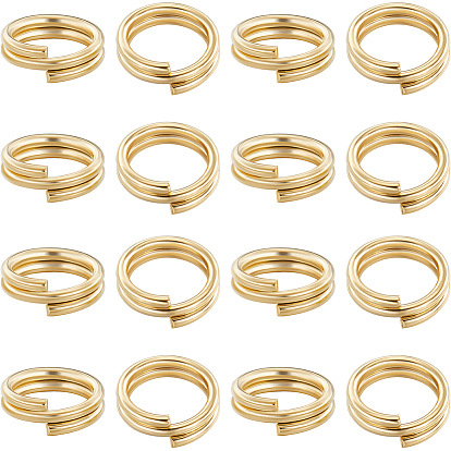120шт. латунные разрезные кольца, без свинца и без кадмия, кольца с двойной петлей